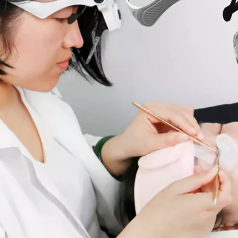 Eyelash Extension With Glasses - 5 Lens Adjustable Magnifier Eyelash Extension