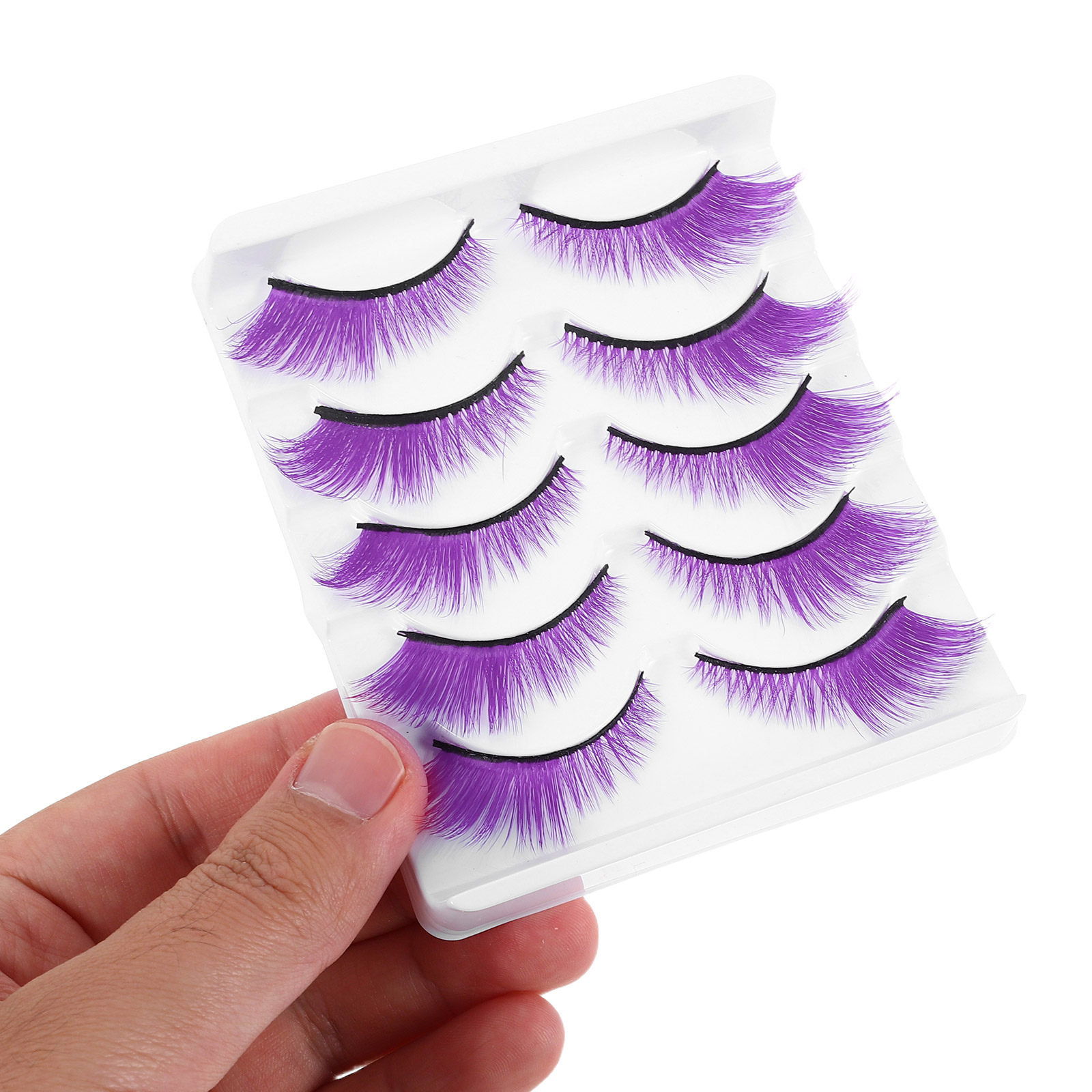 Eyelash Extension Japanese - 5Pairs Japanese Manga Eyelashes Colored Short