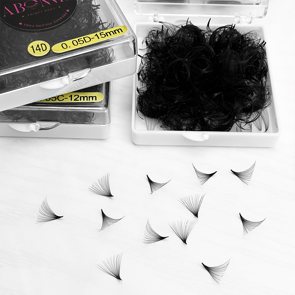 Abonnie 14d Premade Fan Pointy - مراجعة Eyelash Extension Mega Volume وسعره