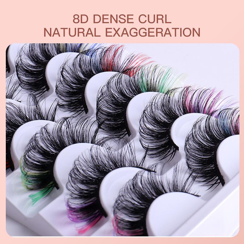 7 Pairs Colorful False Eyelash - مراجعة Eyelash Extension Volume Lashes وسعره