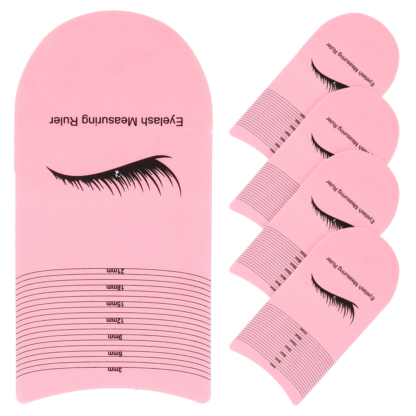 5Pcs Eyelash Measuring Ruler P - مراجعة Eyelash Extension Length Guide وسعره