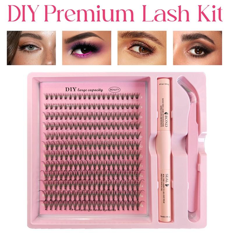 Mink Eyelash Clusters Kit for  - مراجعة Eyelash Extension Volume Lashes وسعره