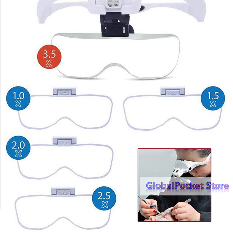 [TG823]5 Lens Adjustable Magni - مراجعة Eyelash Extension With Glasses وسعره