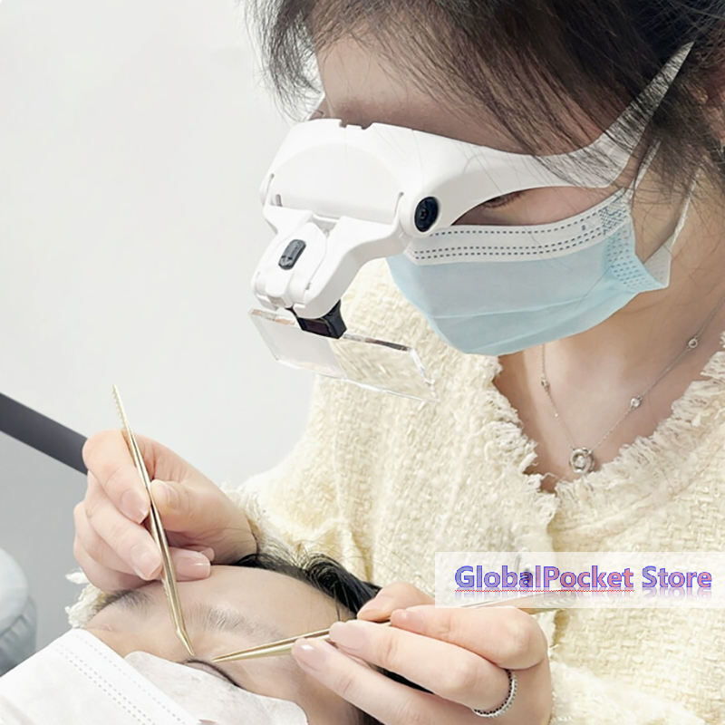 [TG823]5 Lens Adjustable Magni - مراجعة Eyelash Extension With Glasses وسعره
