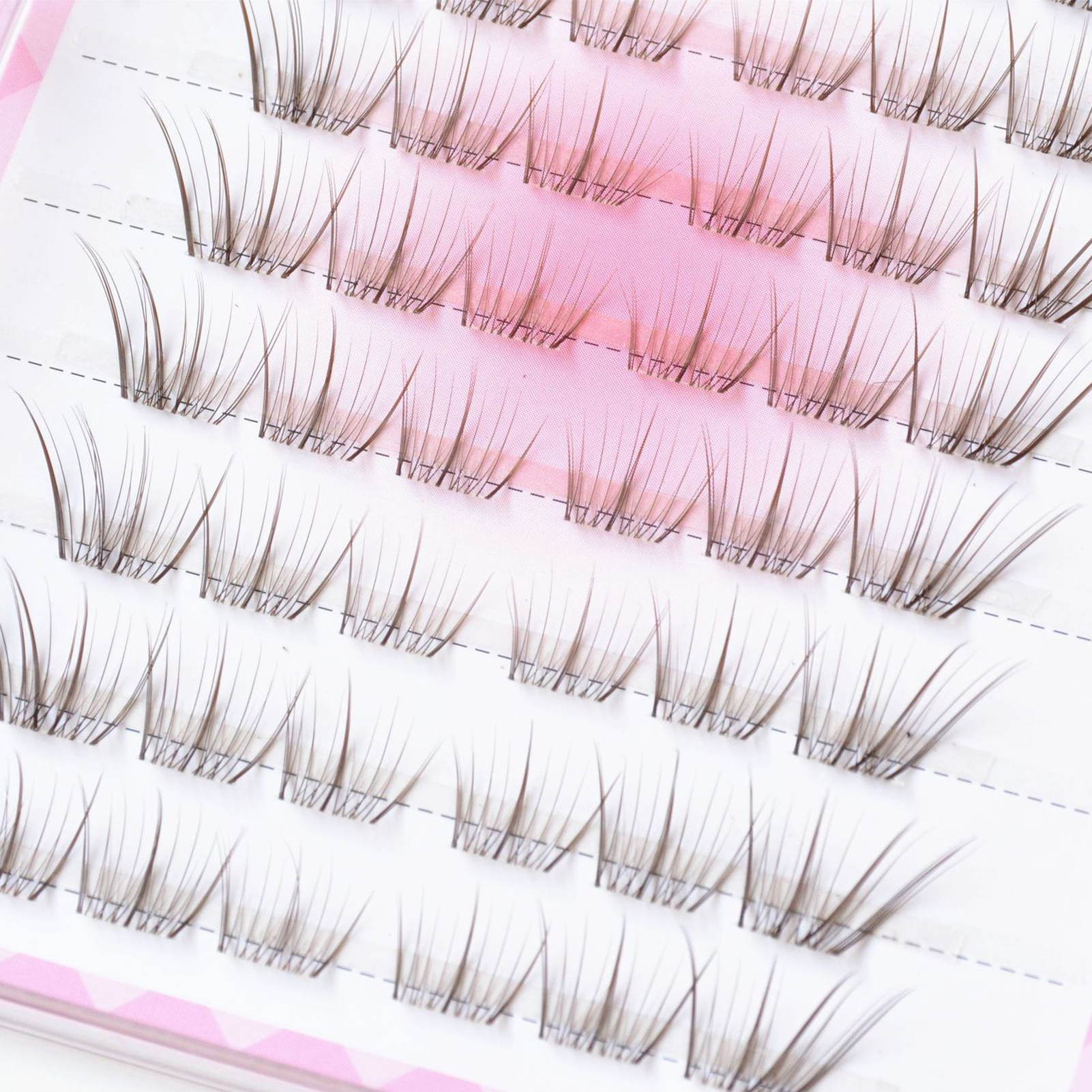 Natural Brown False Eyelashes  - مراجعة Eyelash Extension Examples وسعره