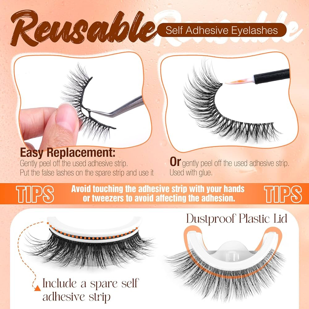 5 Pairs Pre glued half lashes  - مراجعة Eyelash Extension Japanese وسعره