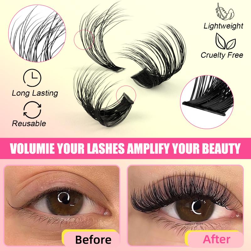 False Eyelash Cluster Individu - مراجعة Eyelash Extension Volume Lashes وسعره