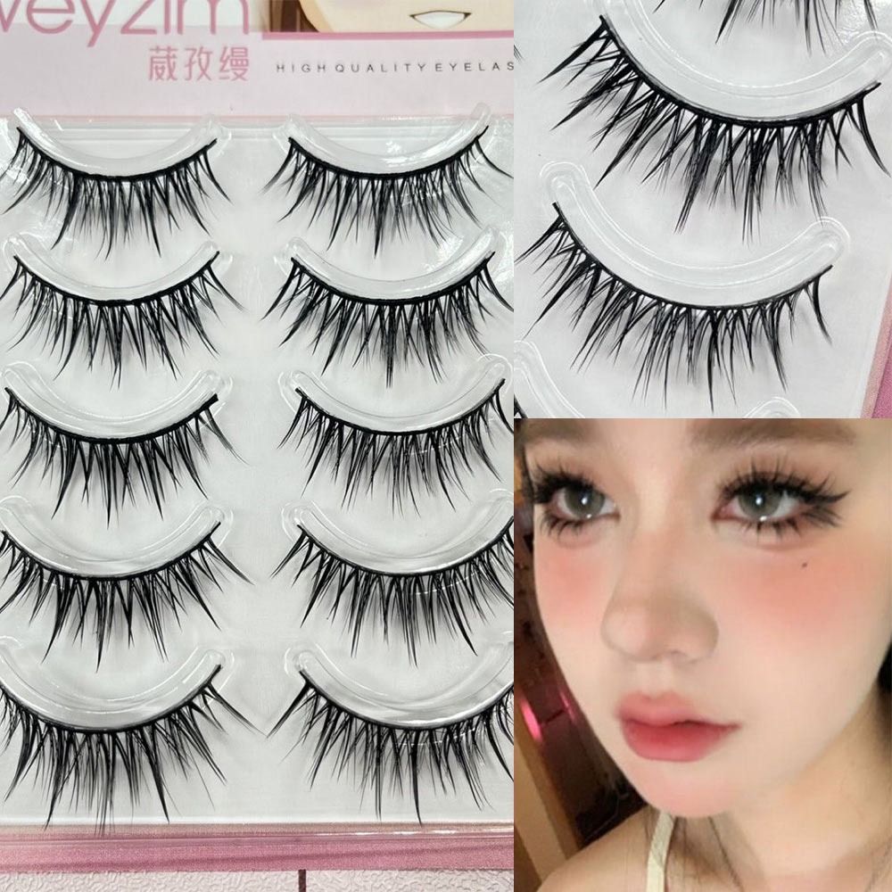 5 Pairs Pack Japanese Cosplay  - مراجعة Eyelash Extension Japanese وسعره