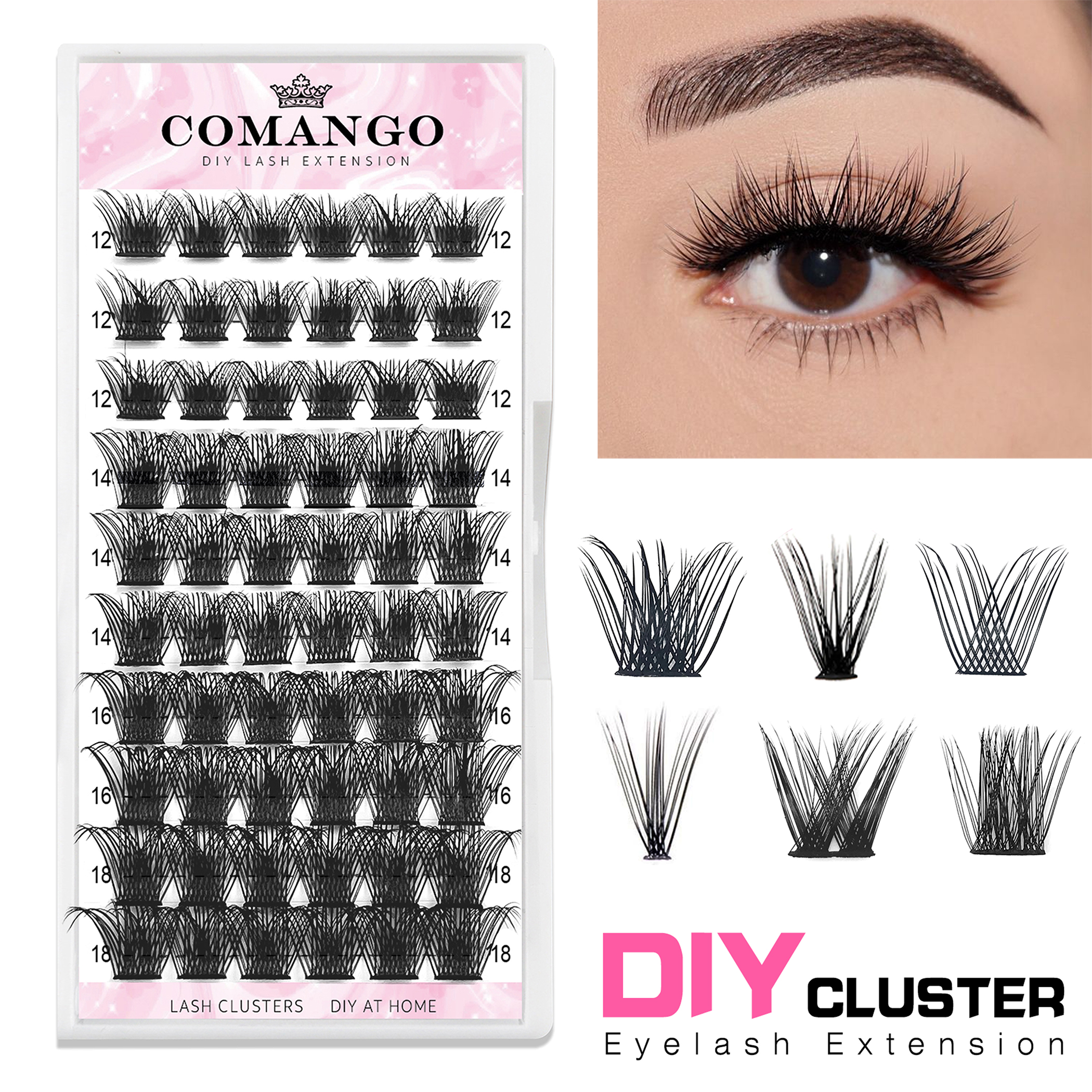 Lash Clusters DIY Eyelash Exte - مراجعة Eyelash Extension Mega Volume وسعره
