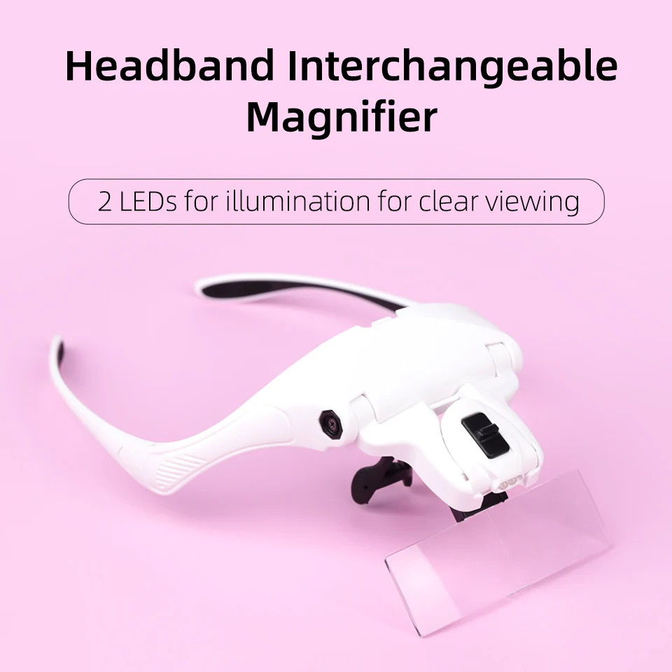 5 Lens Adjustable Loupe Headba - مراجعة Eyelash Extension With Glasses وسعره