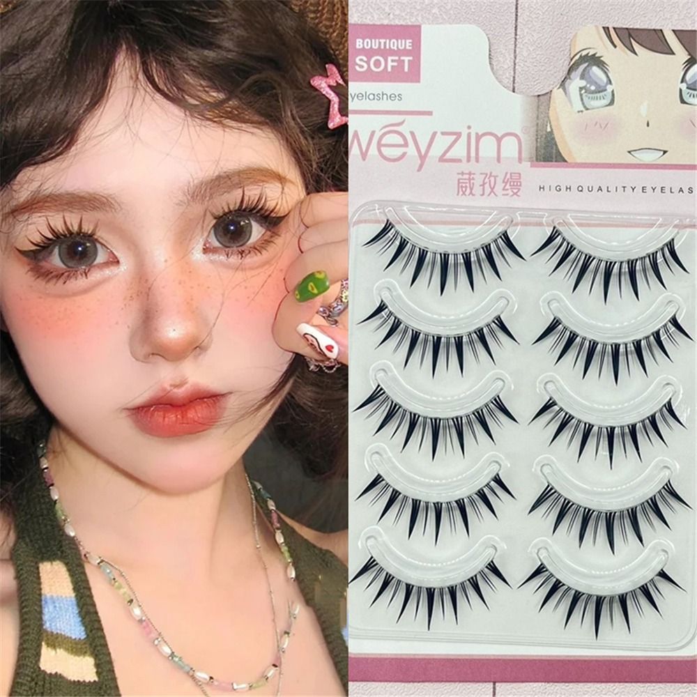 5 Pairs Pack Japanese Cosplay  - مراجعة Eyelash Extension Japanese وسعره