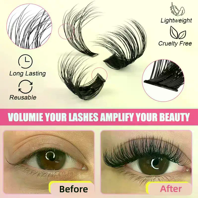 Cluster Lashes Kit Individual  - مراجعة Eyelash Extension Volume Lashes وسعره