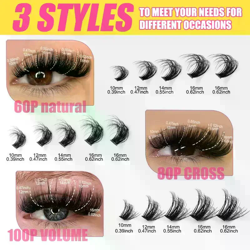 Cluster Lashes Kit Individual  - مراجعة Eyelash Extension Volume Lashes وسعره