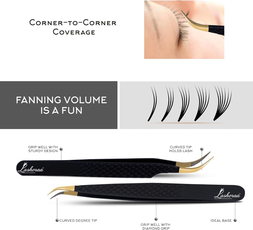 Professional Eyelash Tweezers  - مراجعة Eyelash Extension Mega Volume وسعره