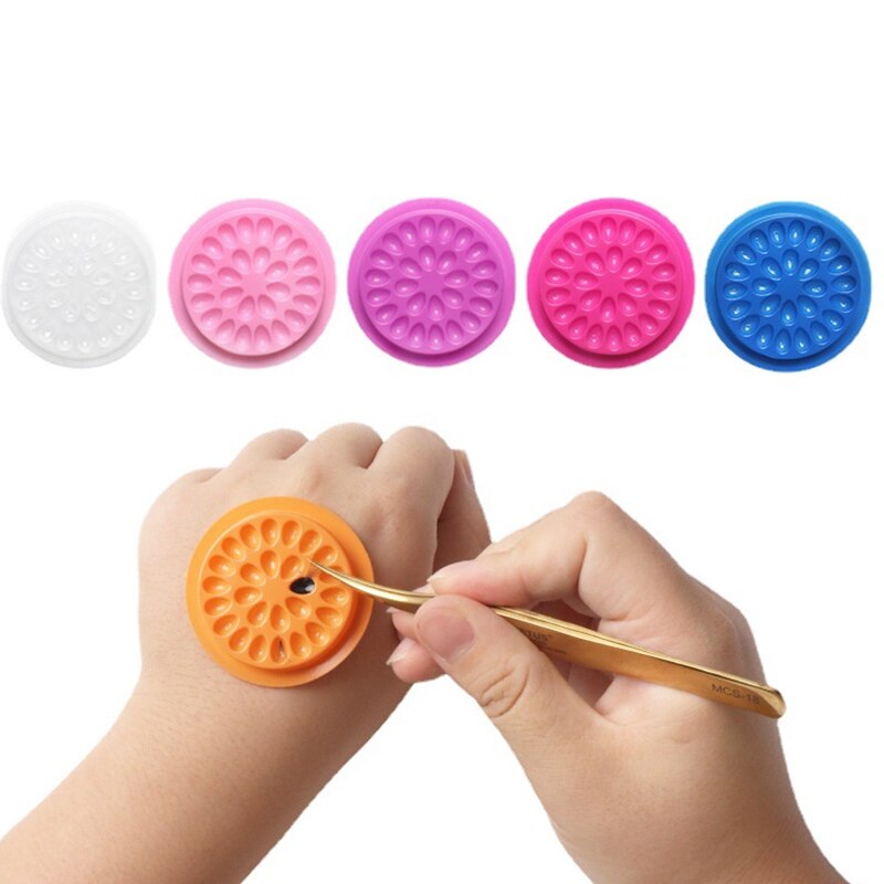 100pcs Eyelash Glue Holder Eye - مراجعة Eyelash Extension Examples وسعره