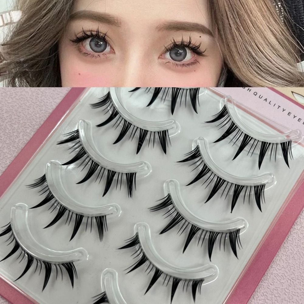 5 Pairs Pack Japanese Cosplay  - مراجعة Eyelash Extension Japanese وسعره