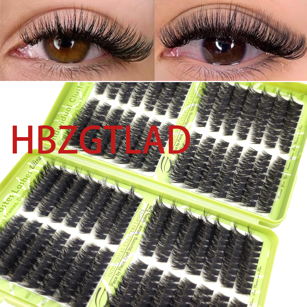 HBZGTLADLash Clusters book DIY - مراجعة Eyelash Extension Mega Volume وسعره