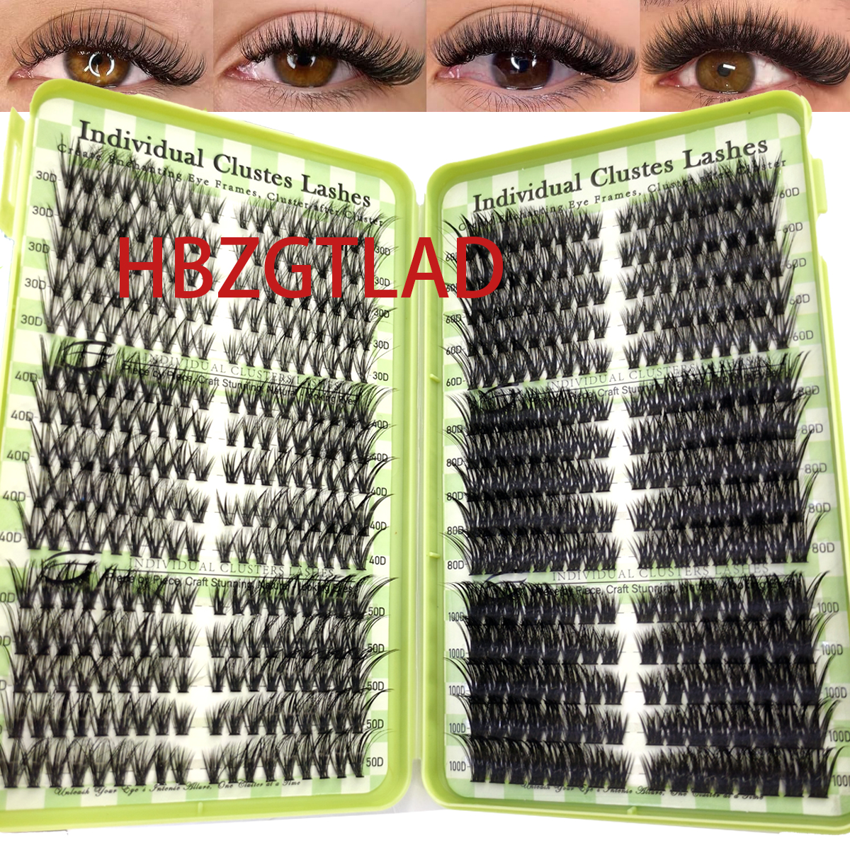 HBZGTLADLash Clusters book DIY - مراجعة Eyelash Extension Mega Volume وسعره
