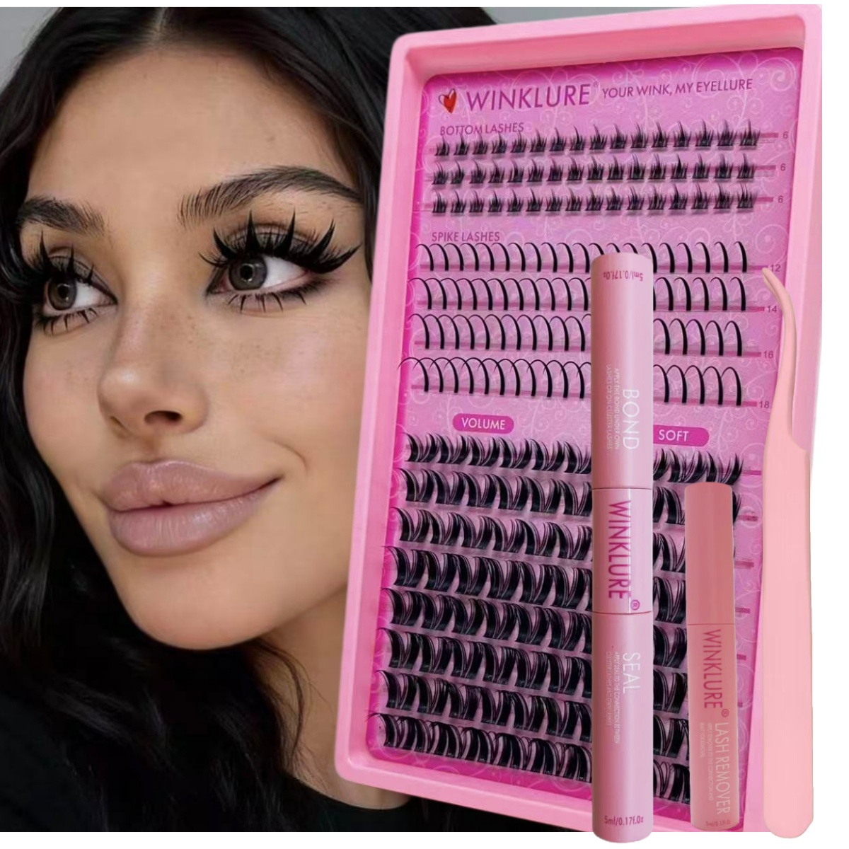 WINKLURE Fluffy Lash Clusters  - مراجعة Eyelash Extension Volume Lashes وسعره