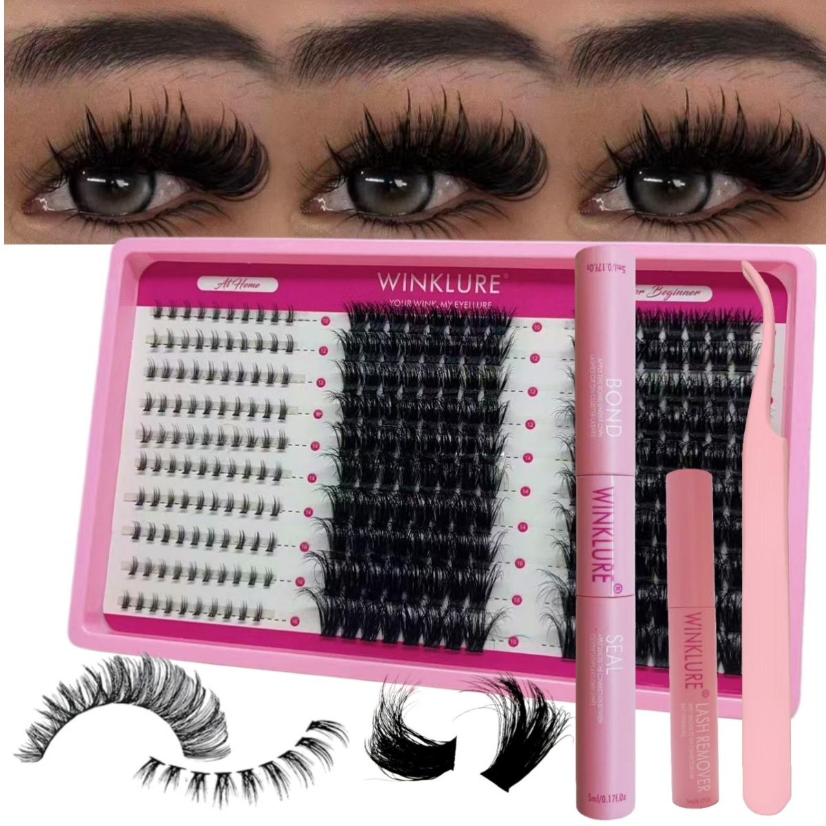 WINKLURE Fluffy Lash Clusters  - مراجعة Eyelash Extension Volume Lashes وسعره