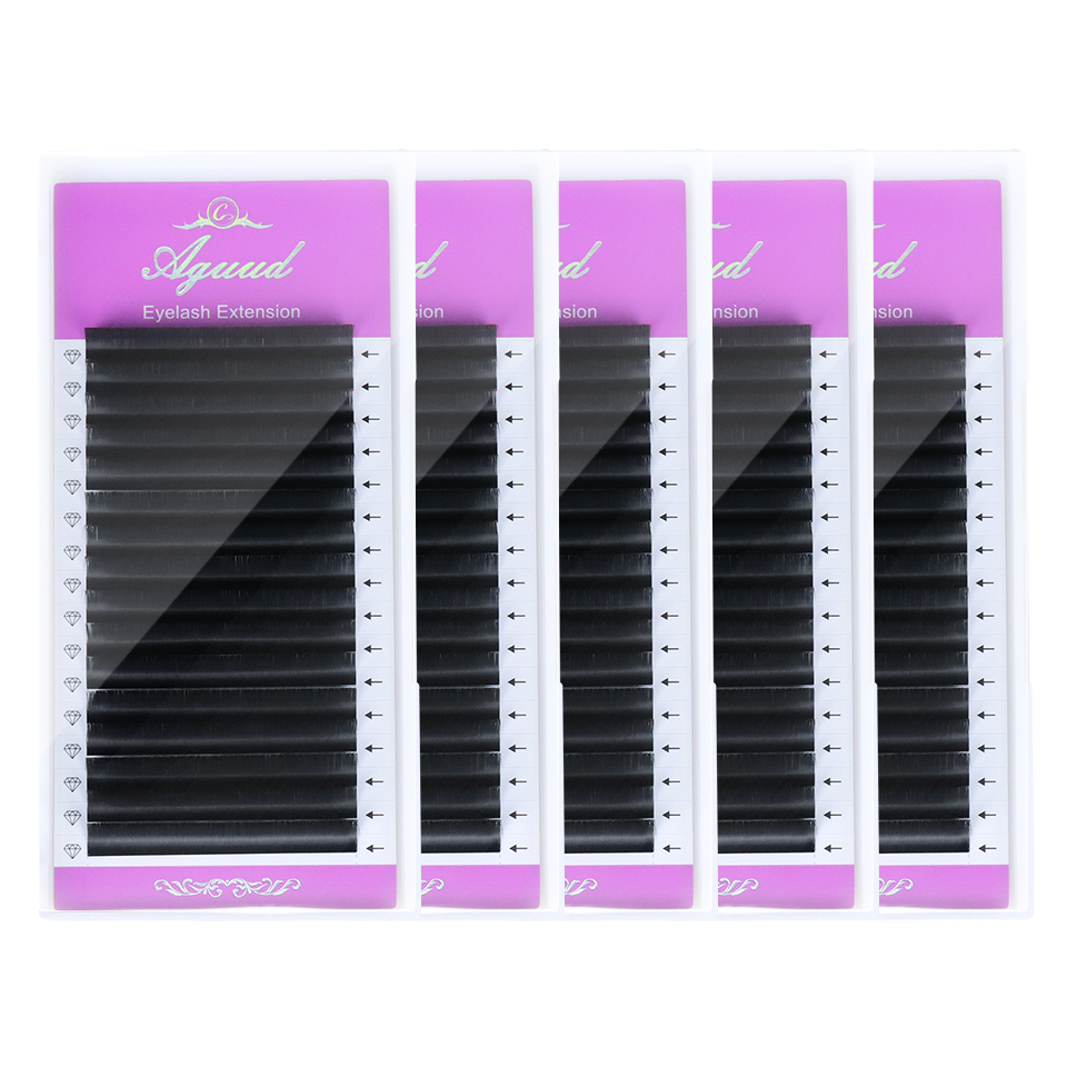 AGUUD 5 trays/lot NEW Super Ma - مراجعة Eyelash Extension Mega Volume وسعره