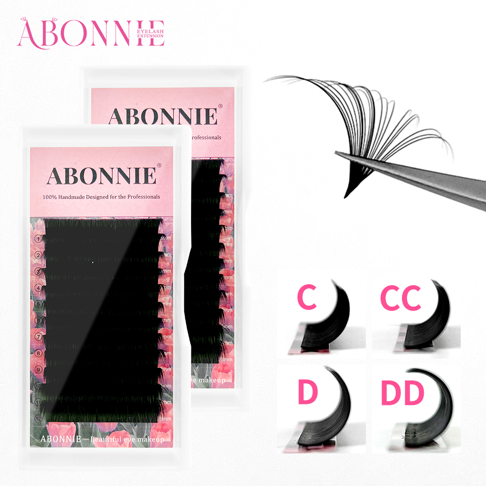 ABONNIE Matte Black Easy Fan L - مراجعة Eyelash Extension Mega Volume وسعره