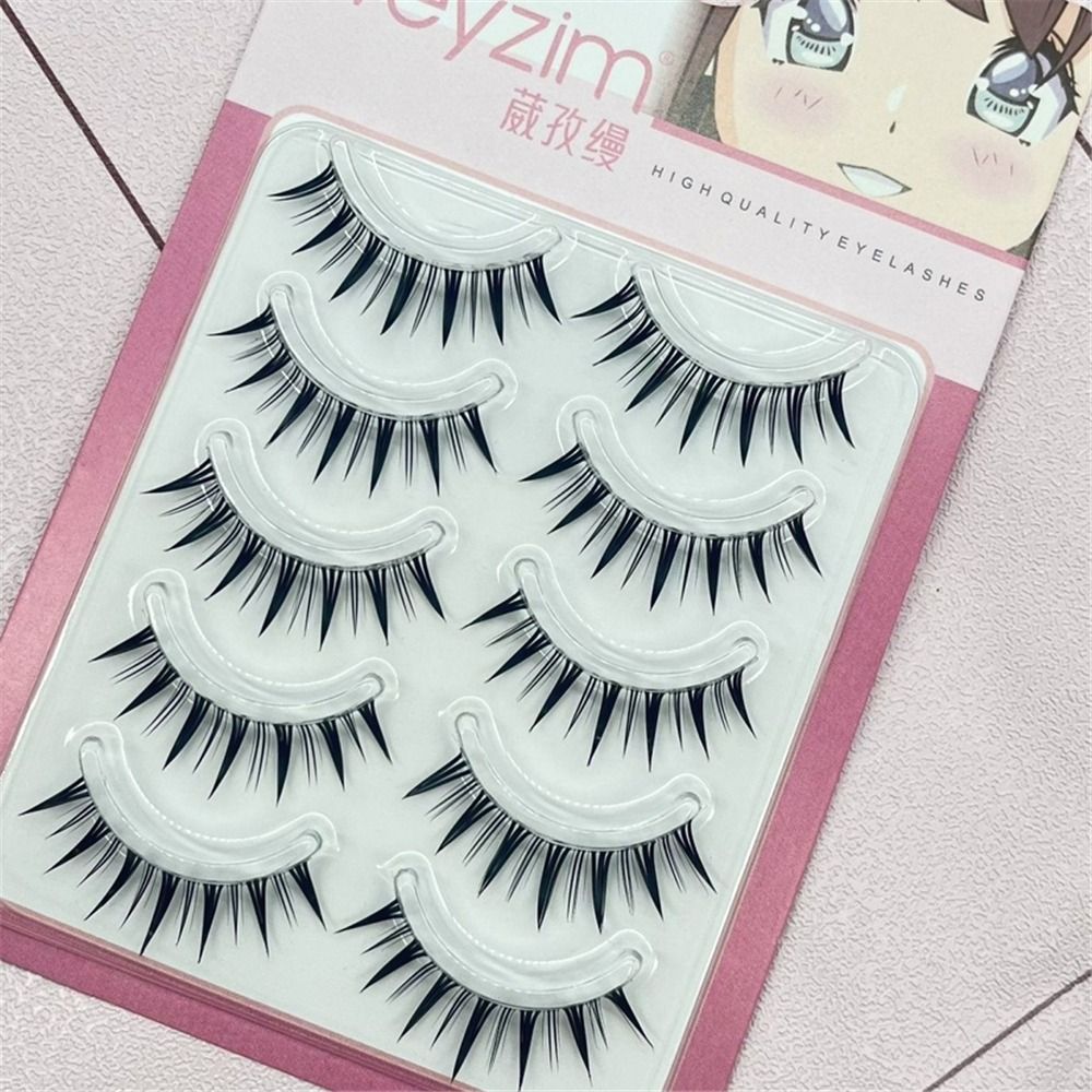 5 Pairs Pack Japanese Cosplay  - مراجعة Eyelash Extension Japanese وسعره