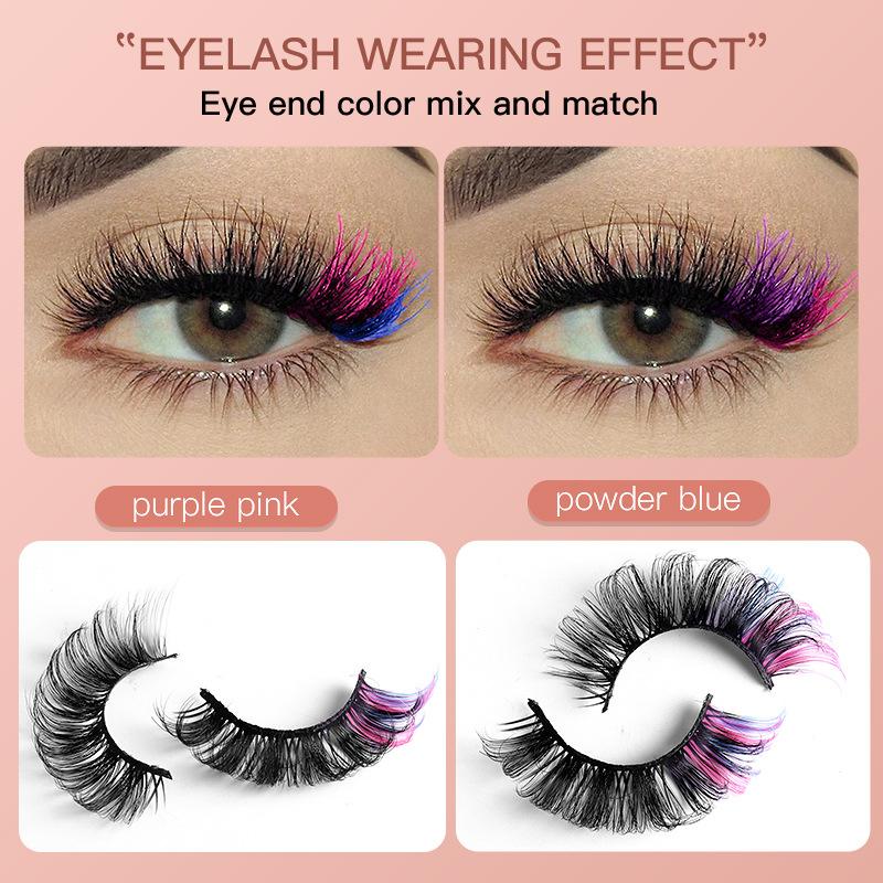 7 Pairs Colorful False Eyelash - مراجعة Eyelash Extension Volume Lashes وسعره