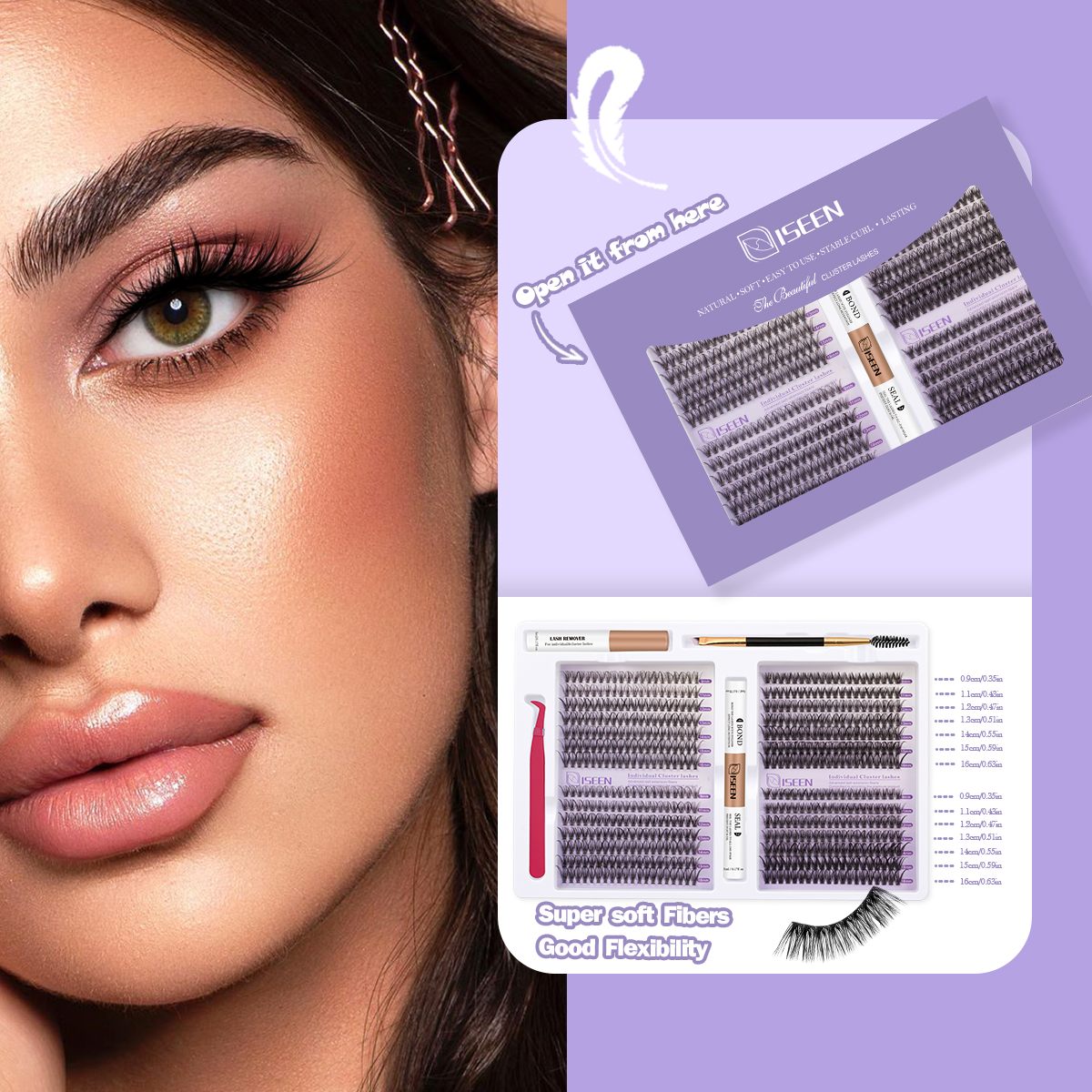 Eyelash Clusters Kit Soft Volu - مراجعة Eyelash Extension Volume Lashes وسعره